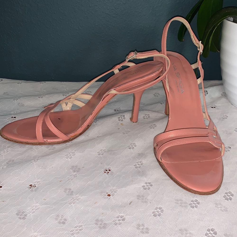 Vía Spiga 3.5” rose strappy heels